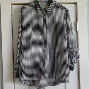Michael kors gingham button up top